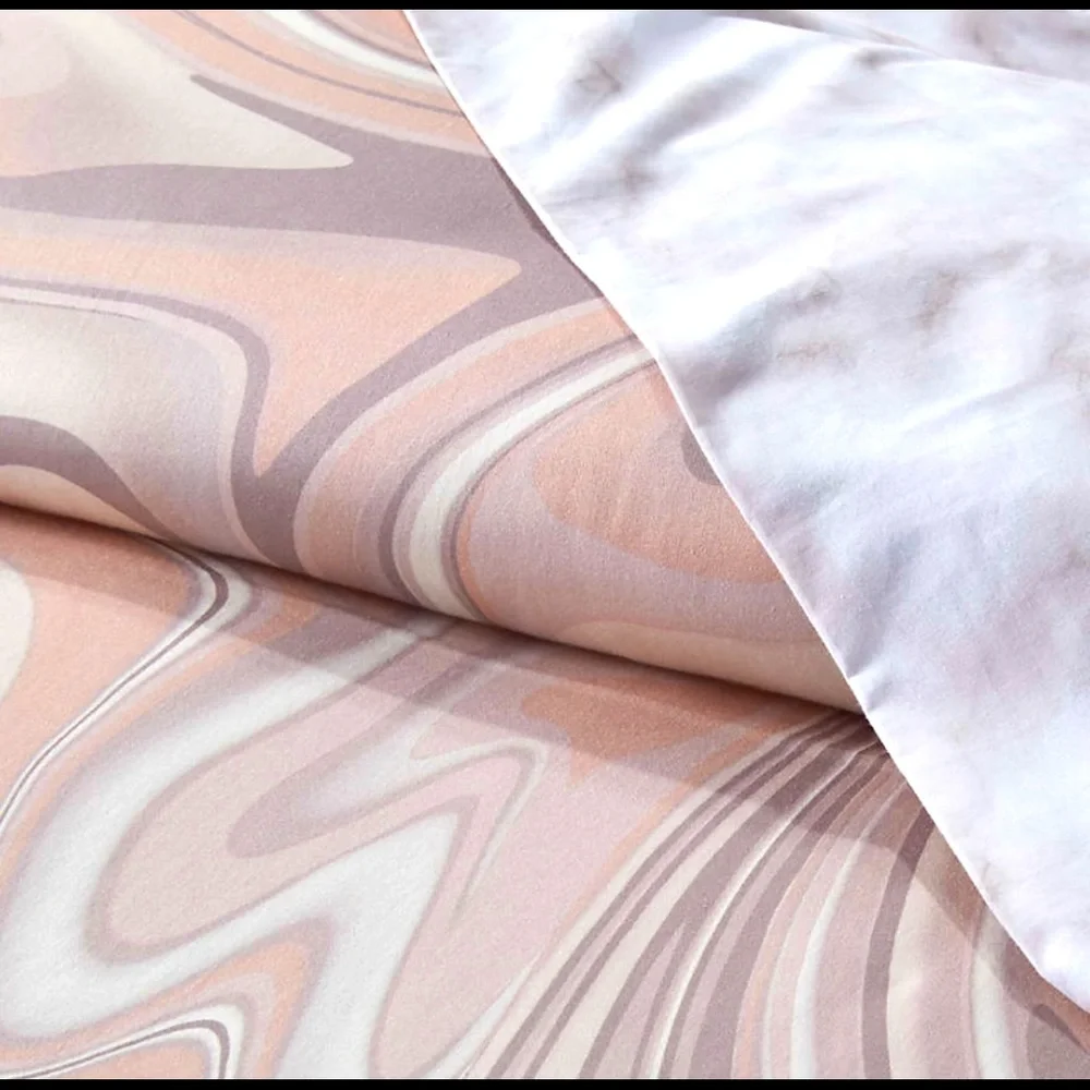 Crate & Barrel Marble Twin Duvet Cover and matching Marble Standard Sham
